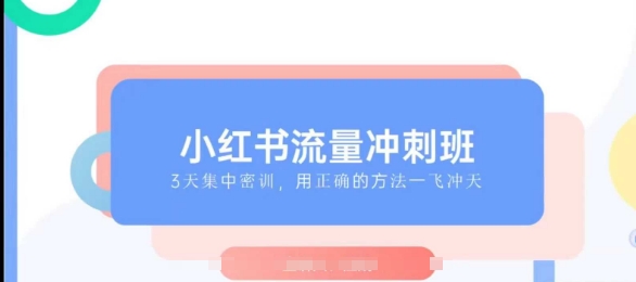 小红书流量冲刺班2025，最懂小红书的女人，快速教你2025年入局小红书-开心网创