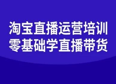 淘宝直播运营培训-零基础学会直播卖货-开心网创