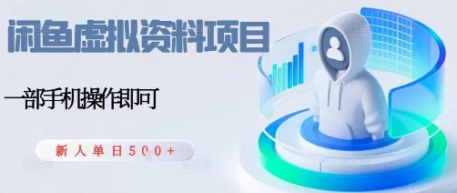 闲鱼虚拟资料项目，每天一小时，新人日入5张-开心网创