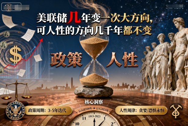 付费文章:美联储几年变一次大方向,可人性的方向几千年都不变-开心网创