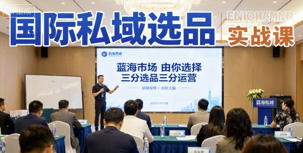 国际私域选品实战课，蓝海市场由你选择，七分选品三分运营-开心网创
