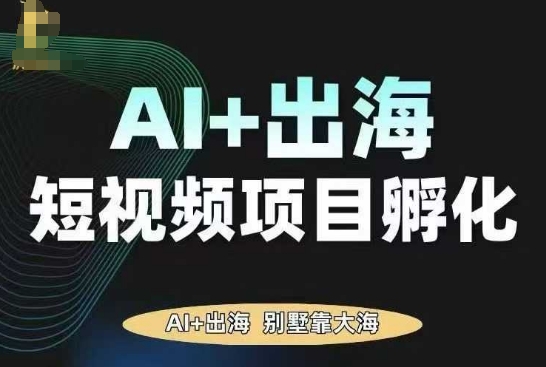 AI·TikTok AI+出海短视频项目孵化,陪你从0-1借助AI实现出海变现-开心网创