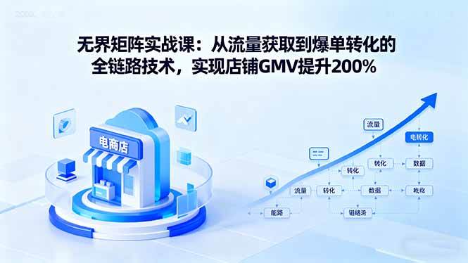 （16104期）无界矩阵实战课：从流量获取到爆单转化的全链路技术，实现店铺GMV提升200%-开心网创