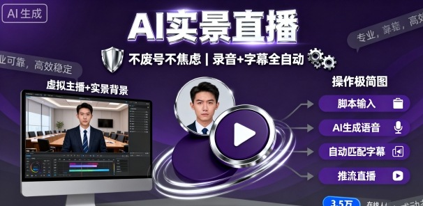 宝子哥9月20日线下课，AI实景直播，不废号不焦虑（录音+字幕）-开心网创