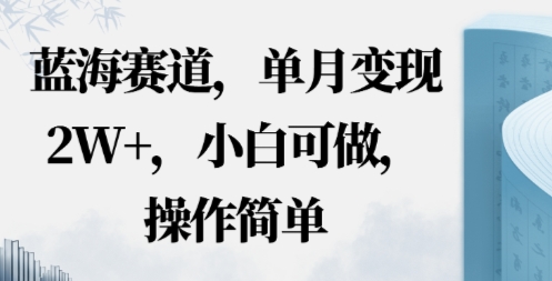 蓝海赛道，小红书私域项目，单月变现2W+，小白可做，操作简单-开心网创