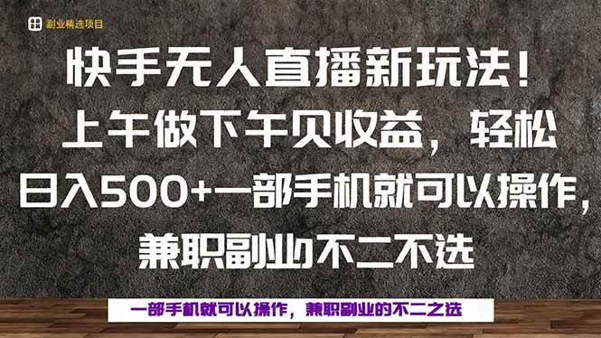 （16119期）一部手机，上午做 下午见收益，学会秒上手，轻松日入500+-开心网创