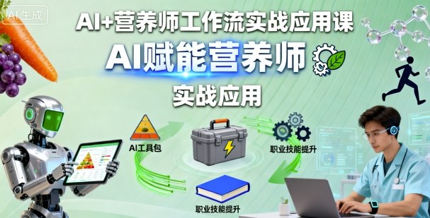 AI+营养师工作流实战应用课，AI赋能营养师-开心网创