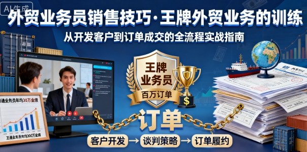 外贸业务员销售技巧，王牌外贸业务的训练-开心网创
