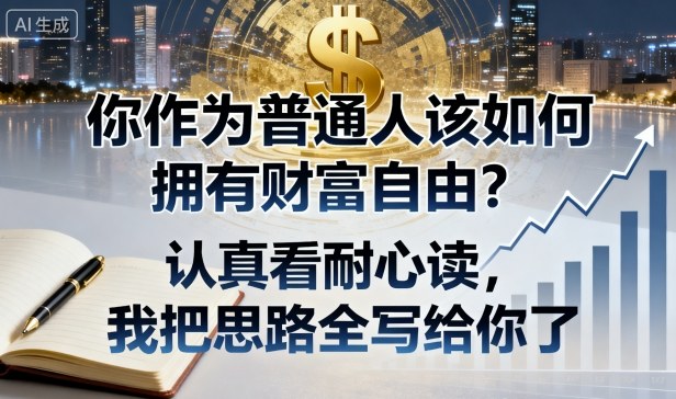 付费文章：你作为普通人该如何拥有财富自由？认真看耐心读，我把思路全写给你了-开心网创