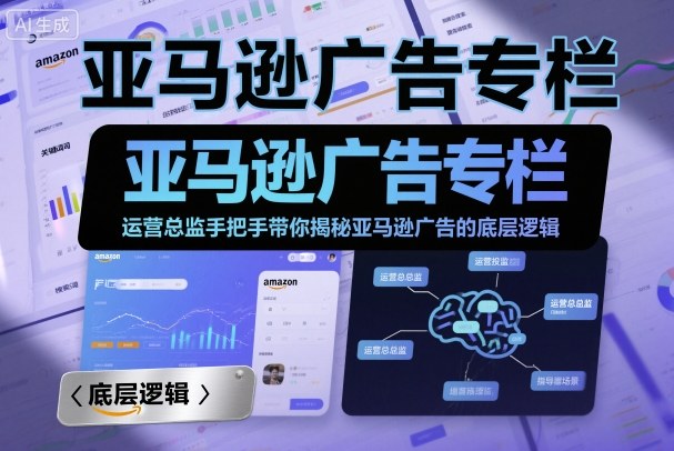 亚马逊广告专栏：运营总监手把手带你揭秘亚马逊广告的底层逻辑-开心网创