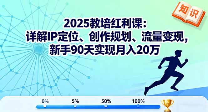 （16178期）2025教培红利课：详解IP定位、创作规划、流量变现，新手90天实现月入20万-开心网创