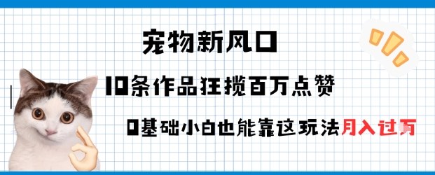 宠物粉暴利新风口0基础小白也能靠这套玩法月入过W-开心网创
