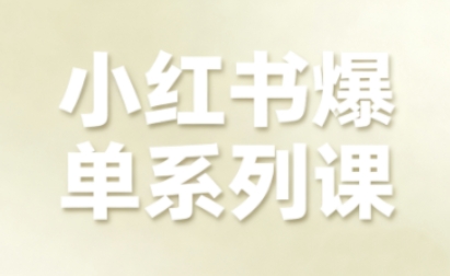 小红书爆单系列课，聚焦小红书电商全链路增长-开心网创