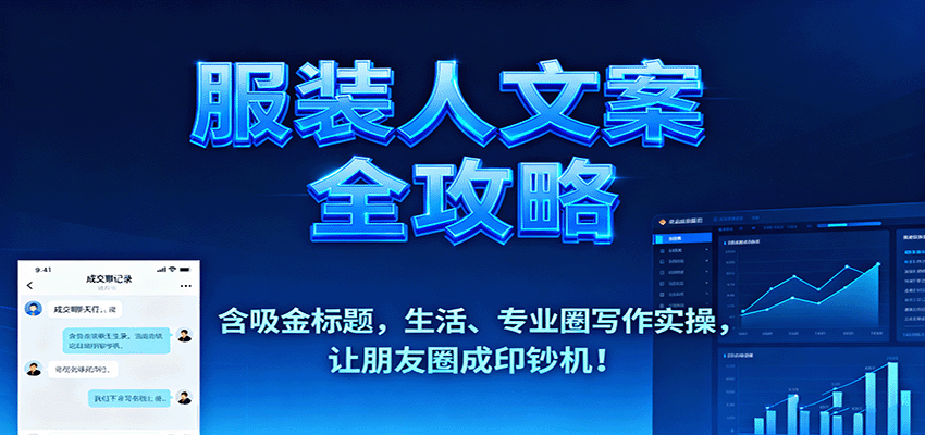 服装人文案全攻略，含吸金标题，生活、专业圈写作实操，让朋友圈成印钞机！-开心网创