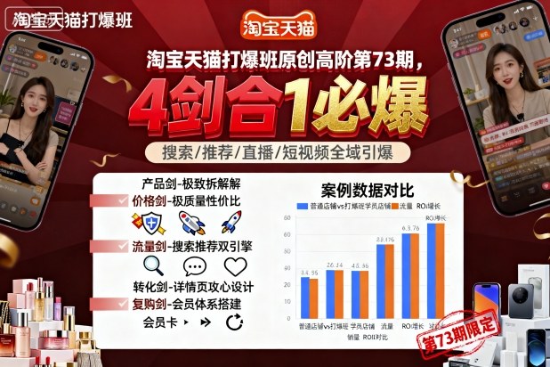 淘宝天猫打爆班原创高阶第73期，4剑合1必爆-开心网创