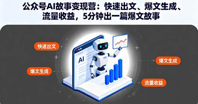 （16201期）公众号AI故事变现营：快速出文、爆文生成、流量收益，5分钟出一篇爆文故事-开心网创