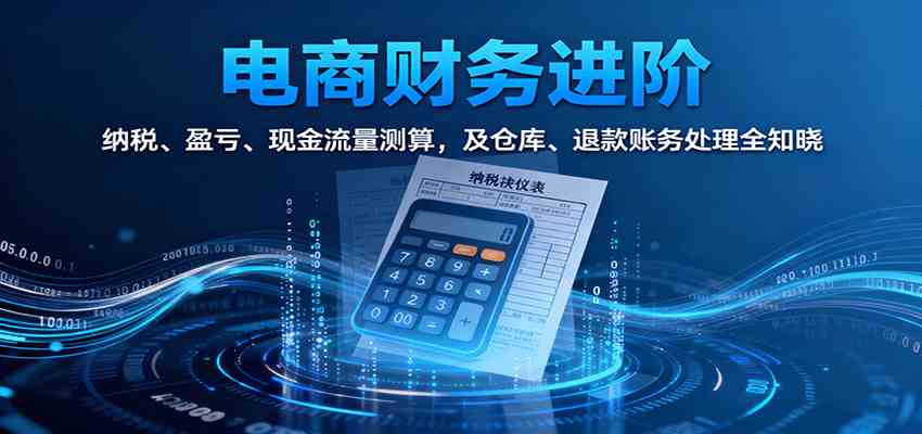 电商财务进阶：纳税、盈亏、现金流量测算，及仓库、退款账务处理全知晓-开心网创