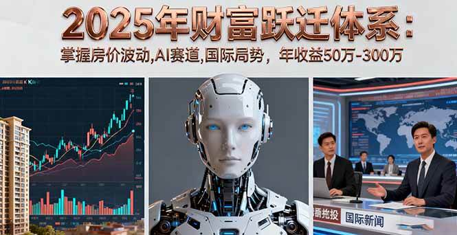 （16217期）2025年财富跃迁体系：掌握房价波动,AI赛道,国际局势，年收益50万-300万-开心网创