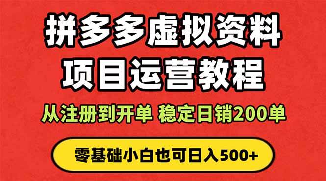 （16220期）拼多多开店运营课程： 蓝海变现玩法，轻松实现睡后收入 零基础小白也可…-开心网创