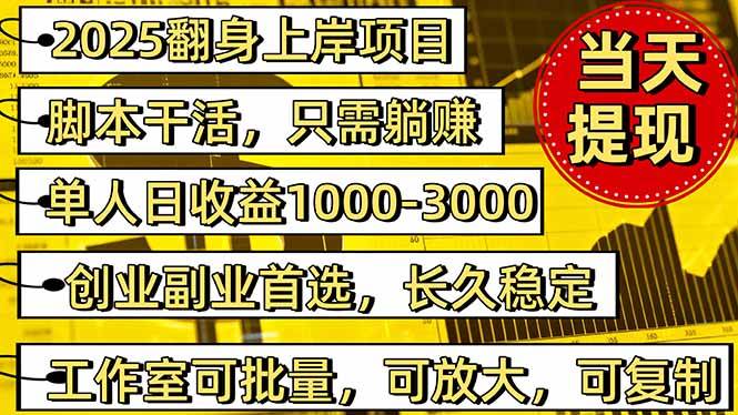 （16225期）稳定八年美金掘金2.0脚本干活，只需躺赚。单人日收益1000-3000可批量、…-开心网创