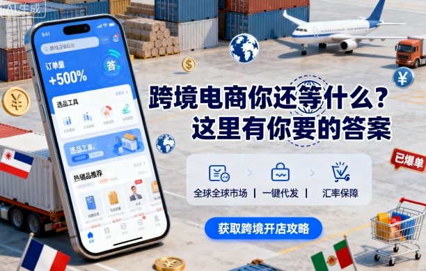 跨境电商你还等什么？这里有你要的答案【音频课】-开心网创