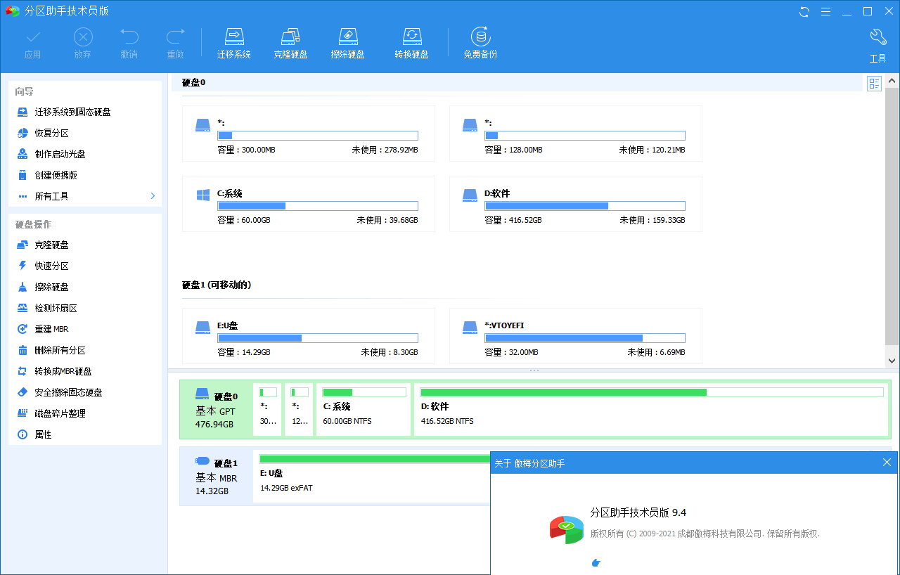 分区助手技术员v10.9.1特别版-开心网创