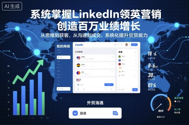 系统掌握LinkedIn领英营销，创造百万业绩增长，从思维到获客，从沟通到成交，系统化提升外贸能力-开心网创