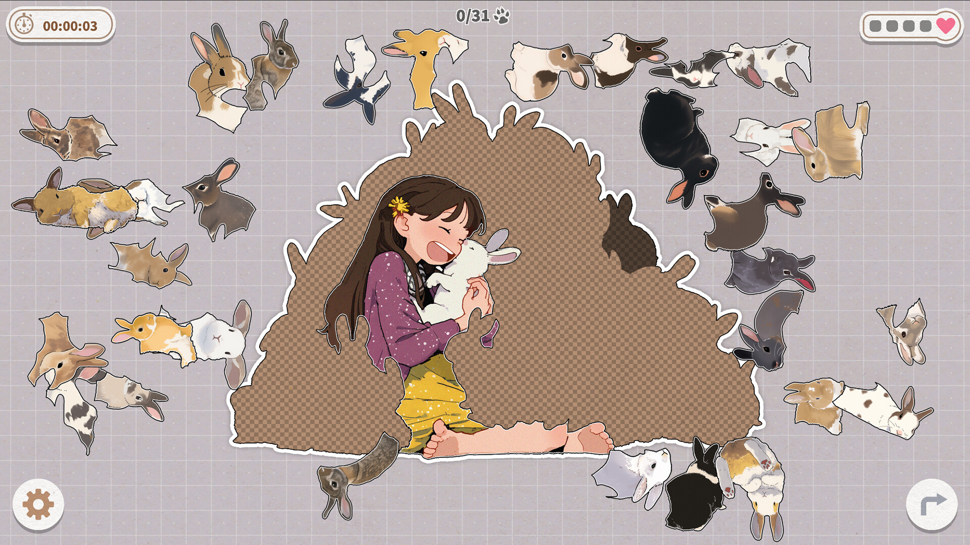 挤在一起的兔兔/Bunnies Huddled Together-开心网创