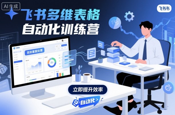 飞书多维表格自动化训练营，手把手教你告别重复处理，用多维表格开启高效办公新模式-开心网创