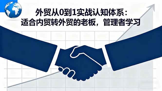 （16297期）外贸从0到1实战认知体系：适合内贸转外贸的老板，管理者学习-开心网创