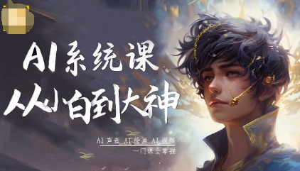 AI系统课程，从小白到大神系统学AI，AI声音-AI绘画-AI视频一门课全掌握-开心网创