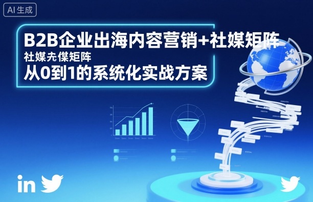 B2B企业出海内容营销+社媒矩阵，从0到1的系统化实战方案-开心网创