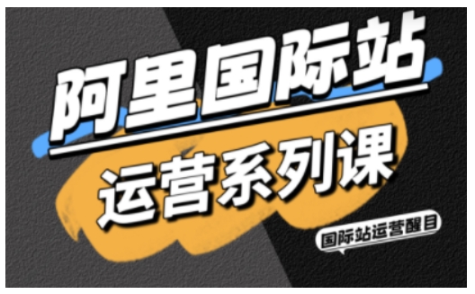 阿里国际站运营系列课，涵盖精准引流、直通车与全站推实战SOP，搭配AI效率工具包与高阶增长玩法-开心网创