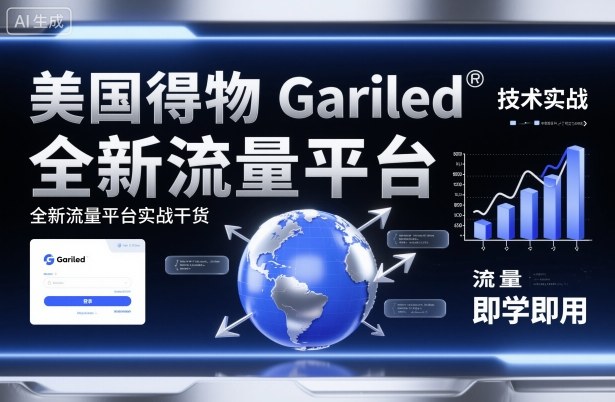 美国得物Gariled技术实战，全新流量平台实战干货，即学即用-开心网创