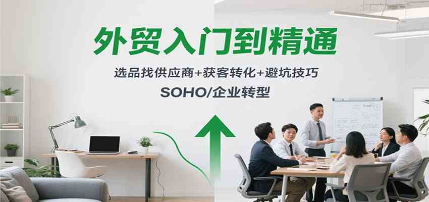 外贸入门到精通，选品找供应商+获客转化+避坑技巧，SOHO/企业转型-开心网创
