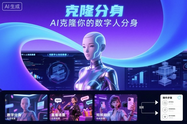 AI数字人认知实操课，克隆你的数字人分身-开心网创