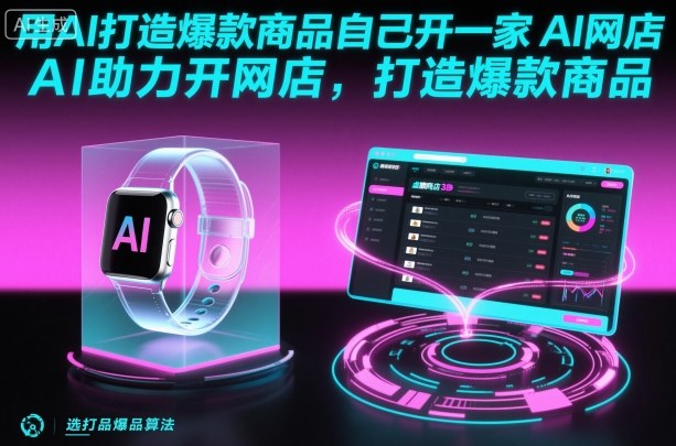 用AI打造爆款商品自己开一家AI网店，AI助力开网店，打造爆款商品-开心网创