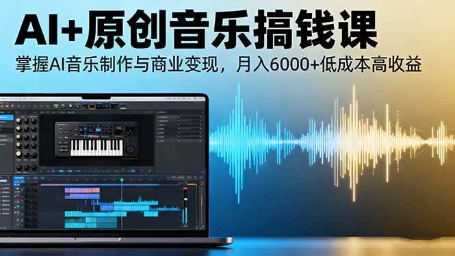 （16324期）AI+原创音乐搞钱课：掌握AI音乐制作与商业变现，月入6000+低成本高收益-开心网创