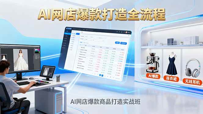 （16326期）AI网店爆款商品打造实战班：AI技术实现商品图智能处理，快速搭建AI网店-开心网创