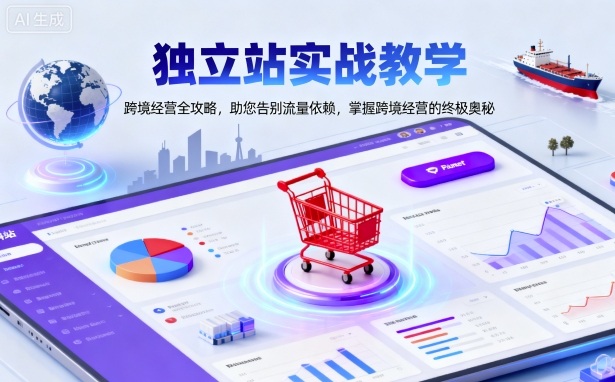 独立站实战教学，跨境经营全攻略，助您告别流量依赖，掌握跨境经营的终极奥-开心网创