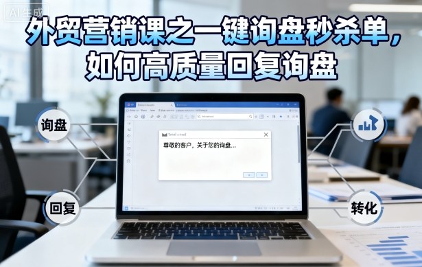外贸营销课之一键询盘秒杀单，如何高质量回复询盘-开心网创