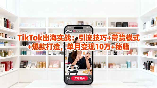 (16358期)「TikTok出海实战」引流技巧+带货模式+爆款打造,单月变现10万+秘籍-开心网创