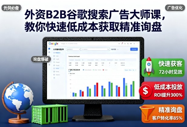 外资B2B谷歌搜索广告大师课，教你快速低成本获取精准询盘-开心网创