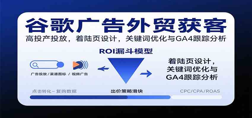 谷歌广告外贸获客,高投产投放,着陆页设计,关键词优化与GA4跟踪分析-开心网创